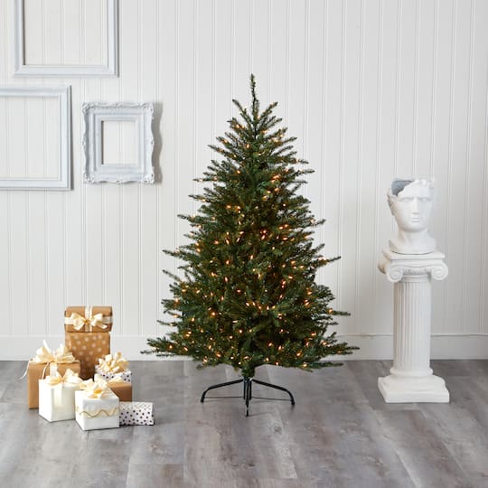 5ft. Pre-Lit Napa Valley Fir Artificial Christmas Tree, Clear LED Lights